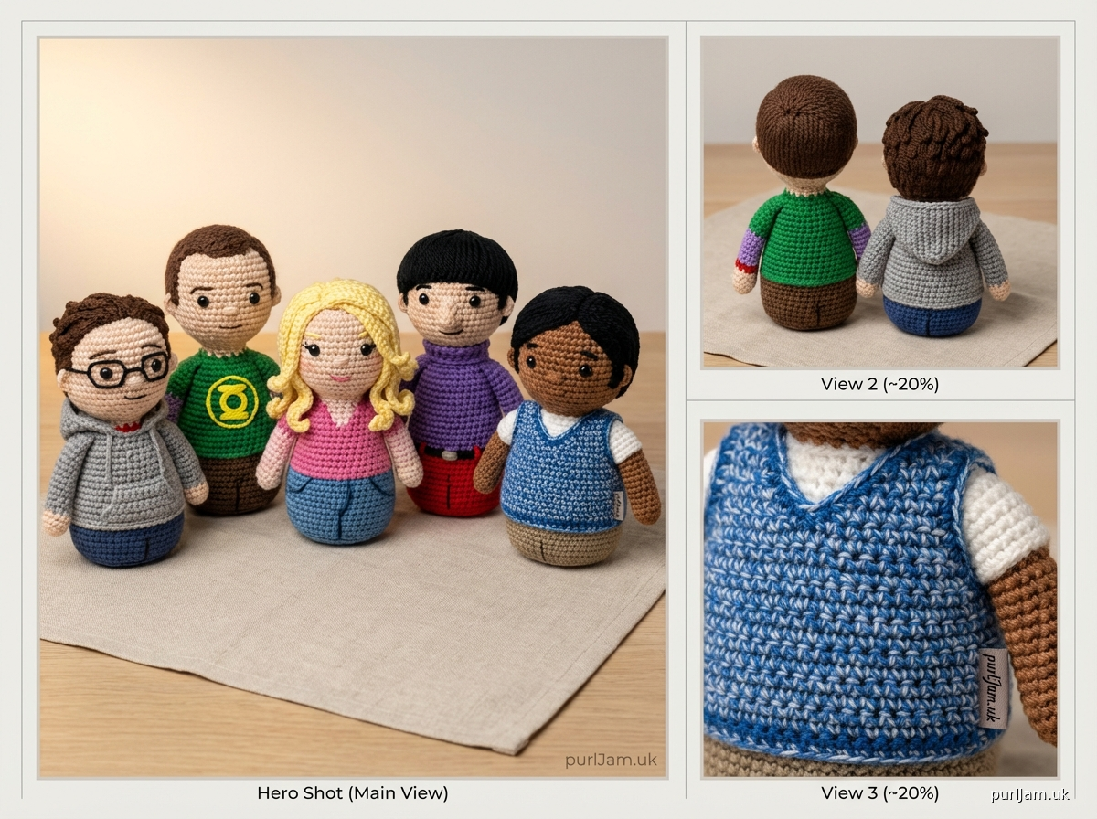 The Big Bang Theory Cast Woobles Style Amigurumi