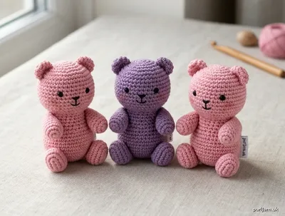 Stitch chart guide image for Gummi Bear Trio