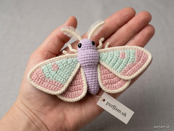 Pastel Palm Moth Advanced Amigurumi Crochet Pattern