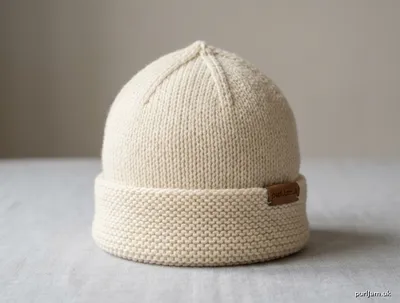 Stitch chart guide image for Turn-Up Brim Baby Beanie