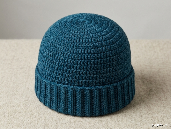 Classic Fitted Beanie Beginner Top Down Crochet Pattern