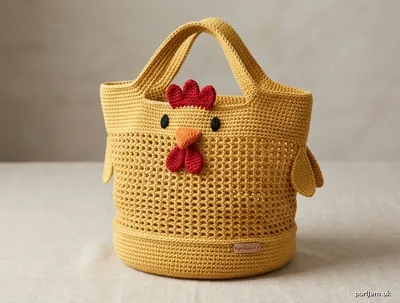 Stitch chart guide image for Beginner Chicken Purse Tote