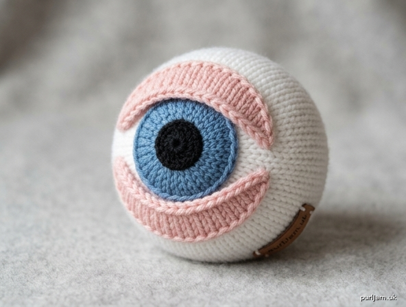 Loom Knit Eyeball With Eyelids