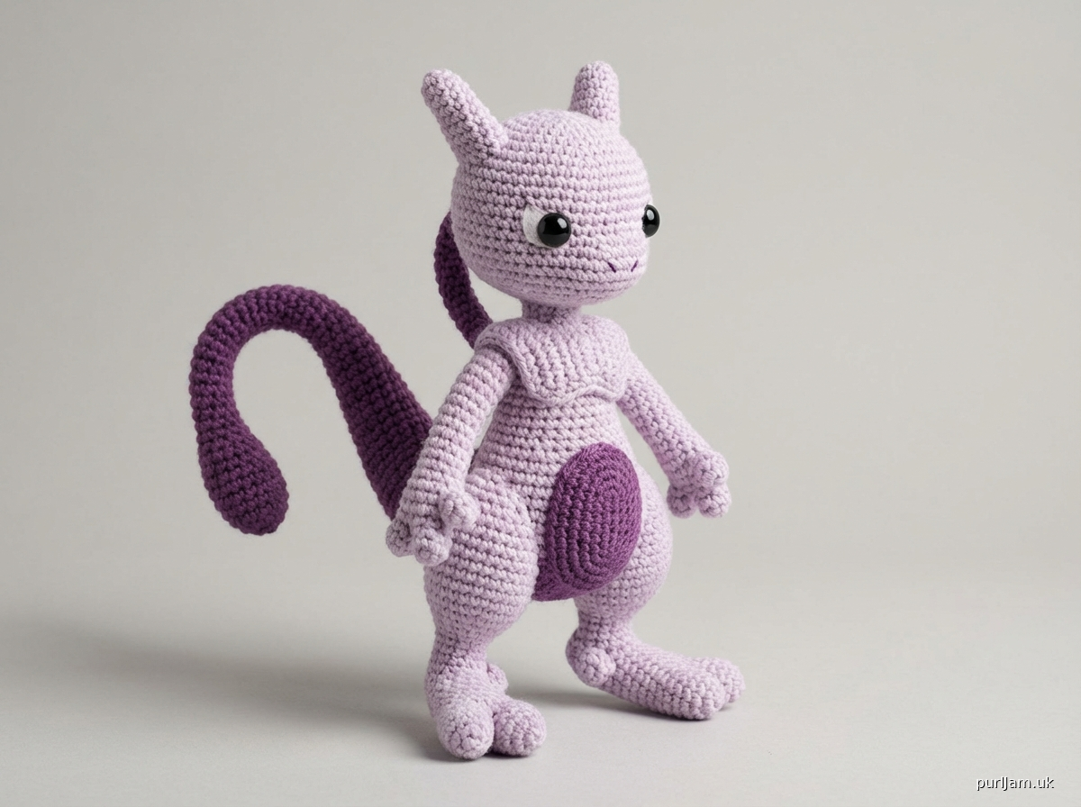 Mewtwo Amigurumi Pattern 18Cm 7 Inches