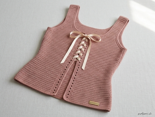 Laced Back Cotton Tank Top