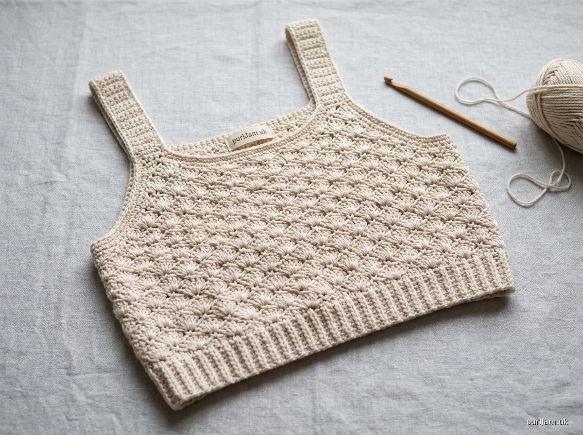 Summer Shell Crop Tank Top