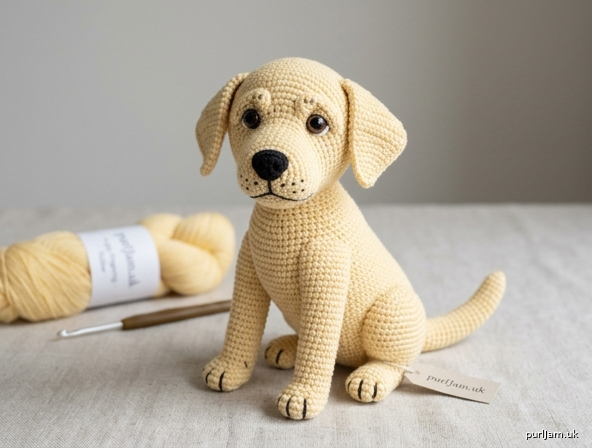 Realistic Labrador Puppy Detailed Head Pattern
