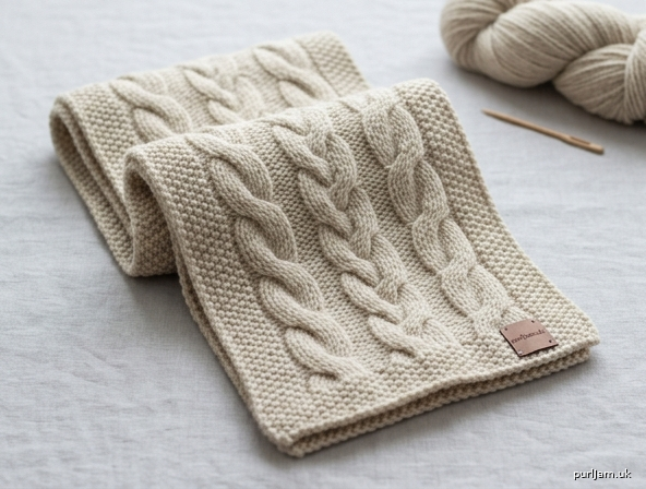 Easy Aran Cable Scarf