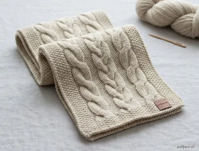 Stitch chart guide image for Easy Aran Cable Scarf