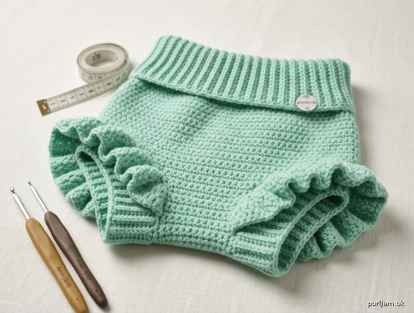 Mint Ruffle Diaper Cover