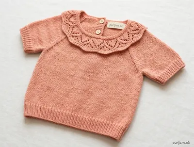 Stitch chart guide image for Little Blossom Baby Pullover