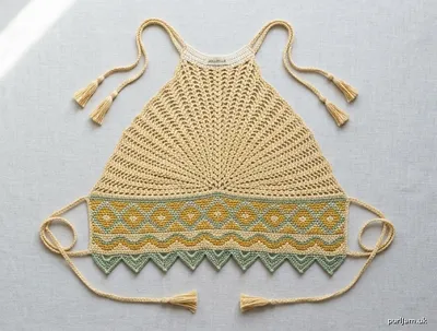 Stitch chart guide image for Wingspan Halter Crop Top