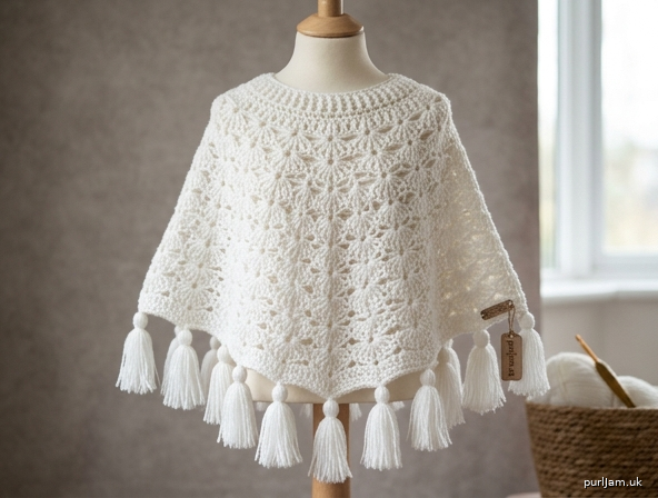 Star Flower Lace Poncho