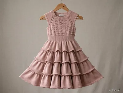 Stitch chart guide image for "Cascade Bloom" Girl's Fancy Sundress