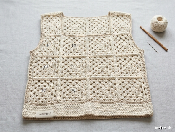 Granny Square Shirt Tank