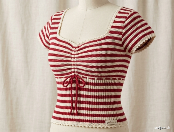 Milkmaid Ribbed Cap Sleeve Top