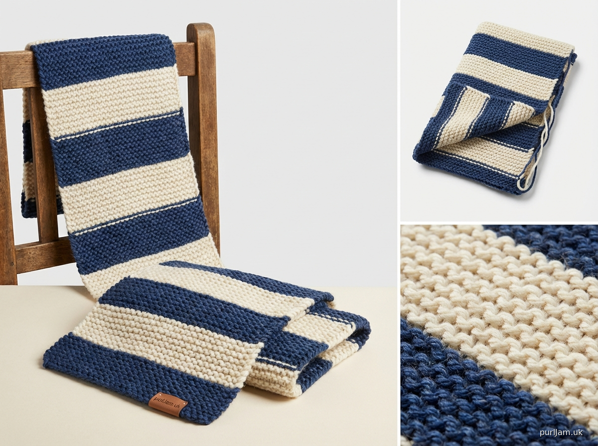 Striped Garter Stitch Scarf