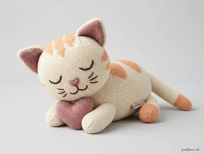 Stitch chart guide image for Sleeping Tabby Kitten