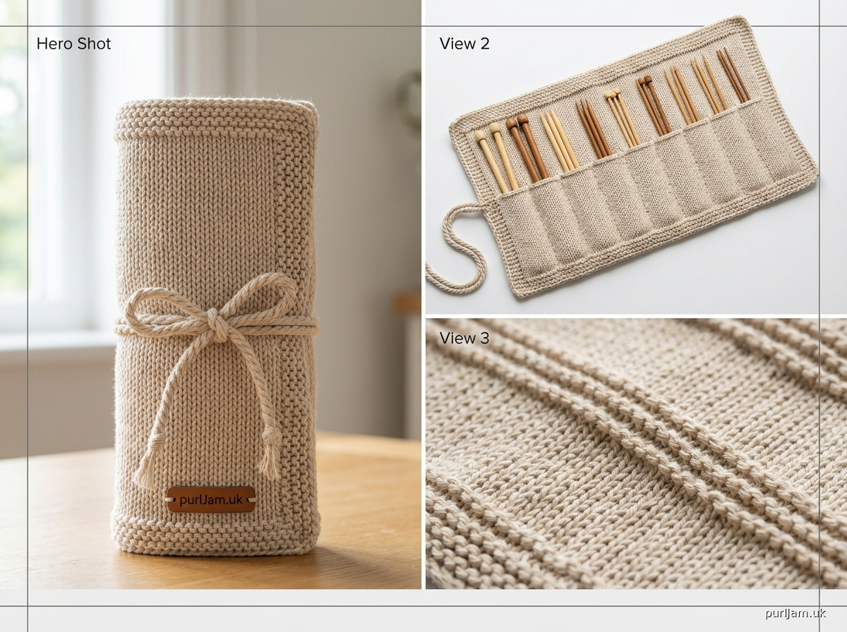 Knitting Needle Roll Organizer