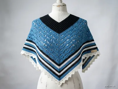 Stitch chart guide image for Cerulean Jay Shawl
