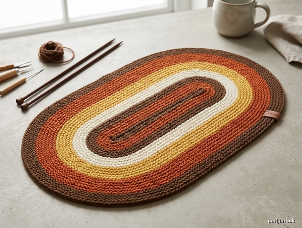 Autumn Stripe Oval Placemat