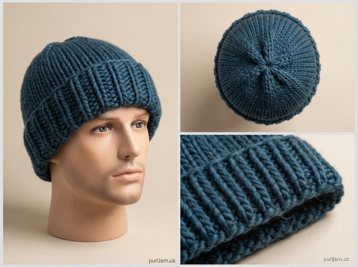 Mens Classic Ribbed Beanie
