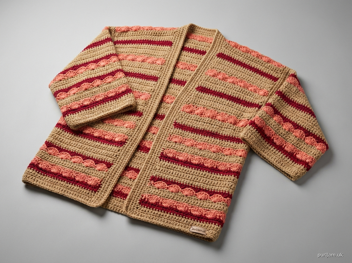 Classic Crochet Kimono Striped