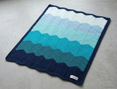 Stitch chart guide image for Little Tide Ombré Ripple Baby Blanket