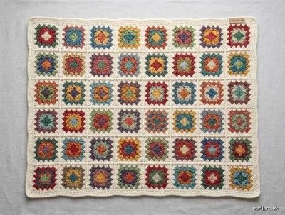 Stitch chart guide image for Classic Granny Square Blanket