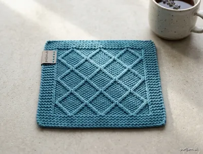 Stitch chart guide image for Textured Diamond Coaster