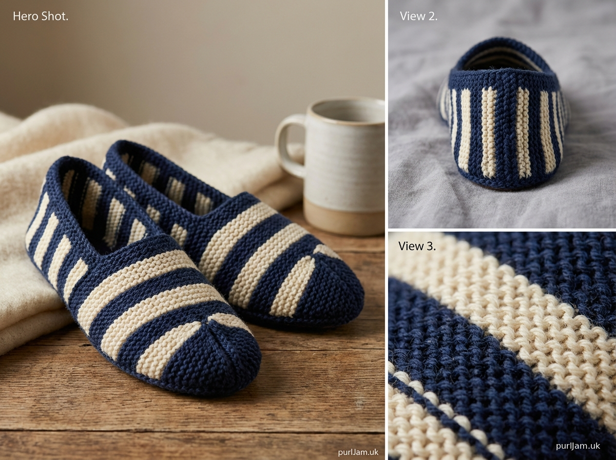 Striped Sailor Slippers