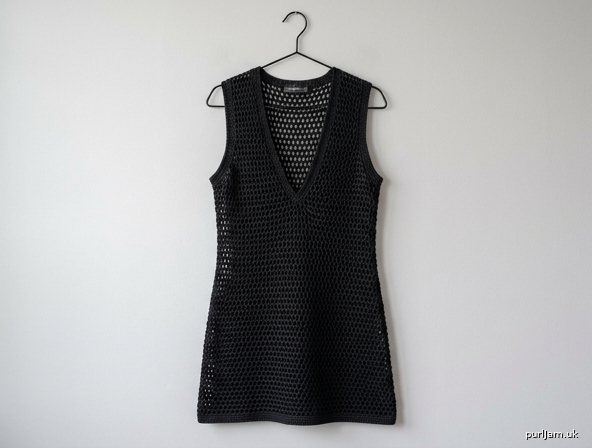 Ultimate Aaliyah Inspired Crochet Mesh Shift Dress