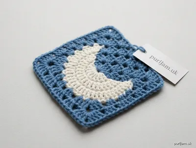 Stitch chart guide image for Half-Moon Granny Square Blanket