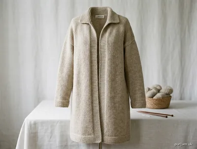 Stitch chart guide image for Simple Worsted Wool Coat