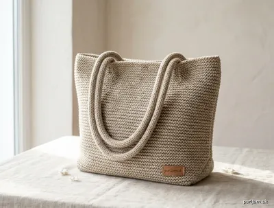 Stitch chart guide image for Garter Stitch Tote Bag