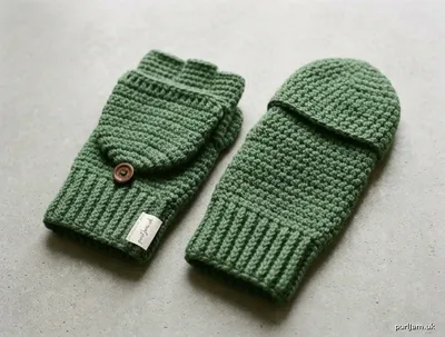 Stitch chart guide image for Convertible No-Thumb Mitts