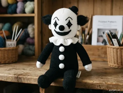 Stitch chart guide image for Art the Clown — Knitted Amigurumi Doll