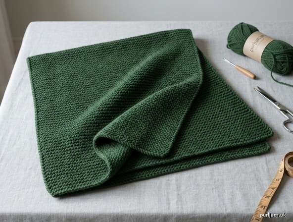 Tree Blanket Garter Stitch Baby Blanket