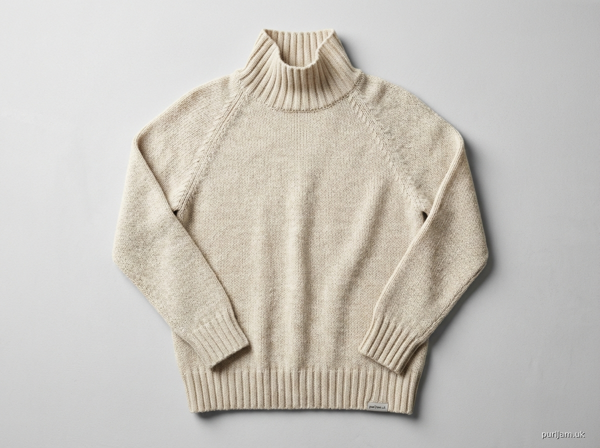Raglan Funnel Neck Pullover 4X4 Rib
