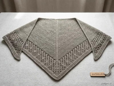 Stitch chart guide image for Aspen Triangle Shawl