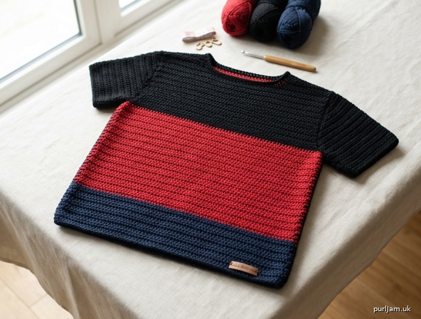 Colour Block Crochet Crop Top