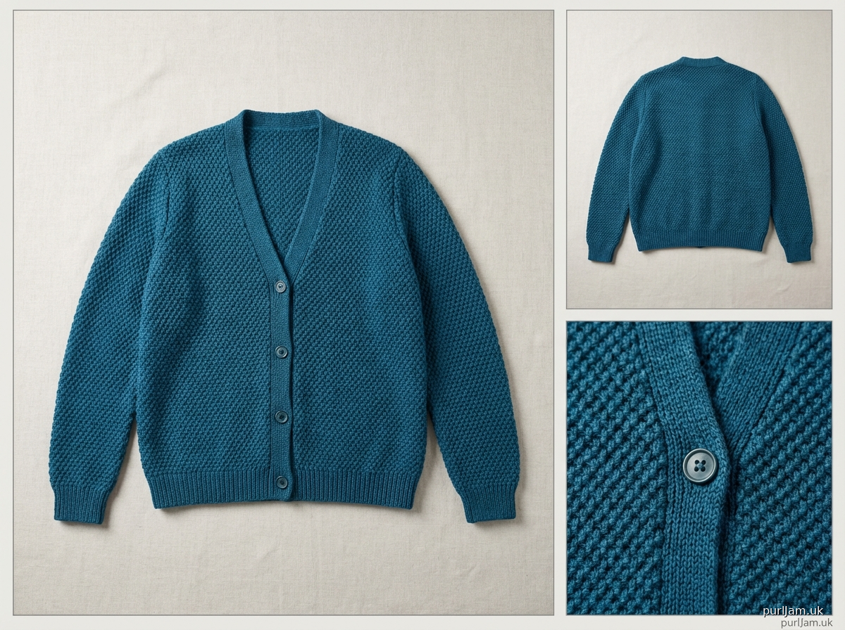 Textured Worsted Cardigan