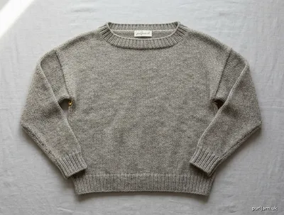 Stitch chart guide image for Boxy Drop-Shoulder Boatneck Pullover