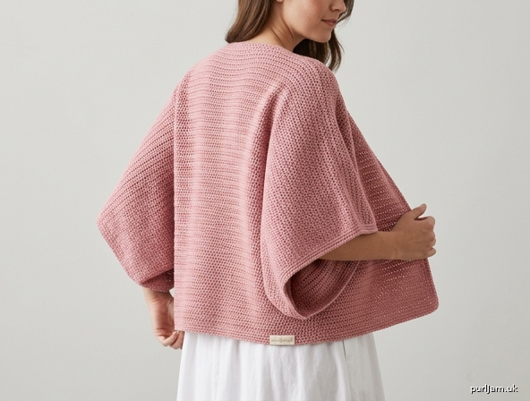 Pink Breeze Cape Sleeve Summer Shrug
