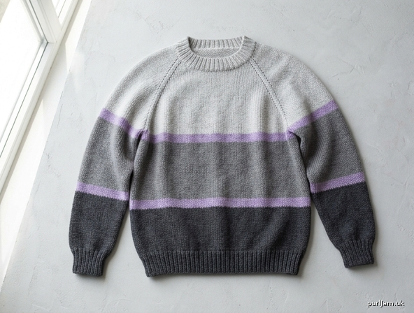 Generated preview image for Grayscale & Lavender Oversized Raglan Pullover