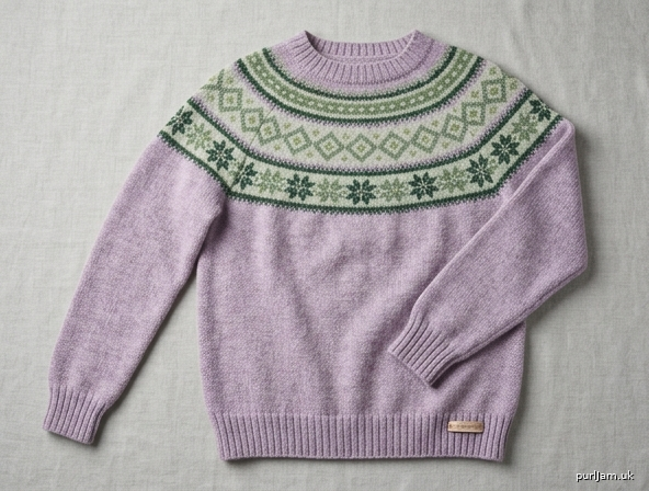 Generated preview image for Lilac & Green Fair Isle Raglan Jumper