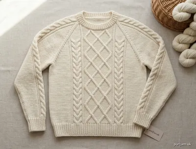 Stitch chart guide image for FABULOUS Viking Fisherman Raglan Jumper