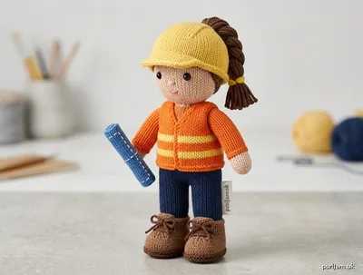 Stitch chart guide image for Little Engineer Doll