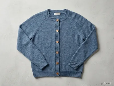 Stitch chart guide image for Close Crew-Neck Raglan Cardigan