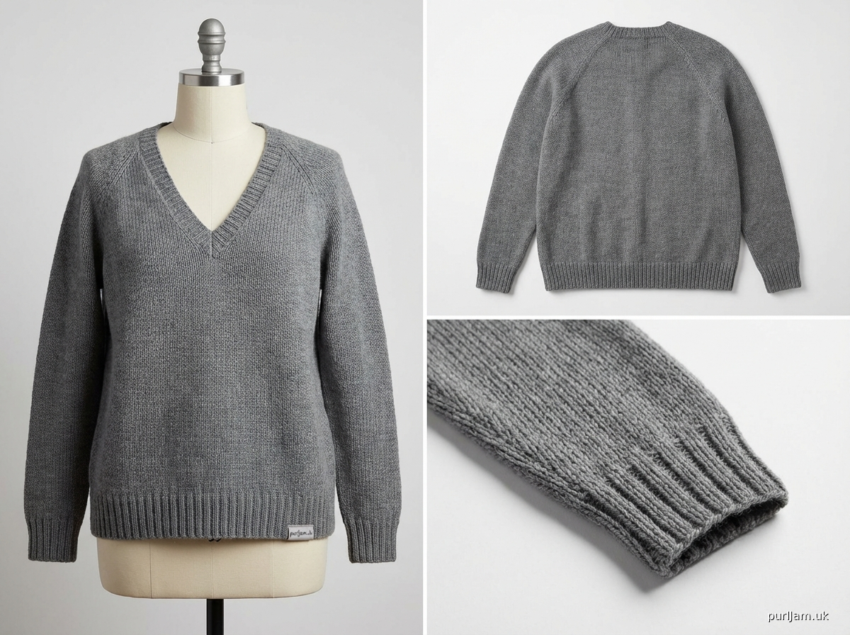 Deep V Neck Raglan Pullover